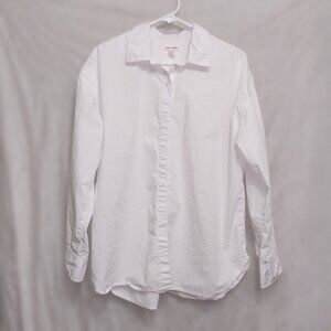 White Long Sleeve Button up Shirt for Women